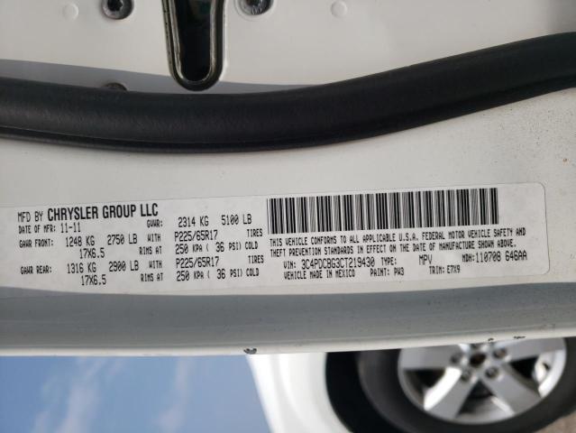 Photo 11 VIN: 3C4PDCBG3CT219430 - DODGE JOURNEY 