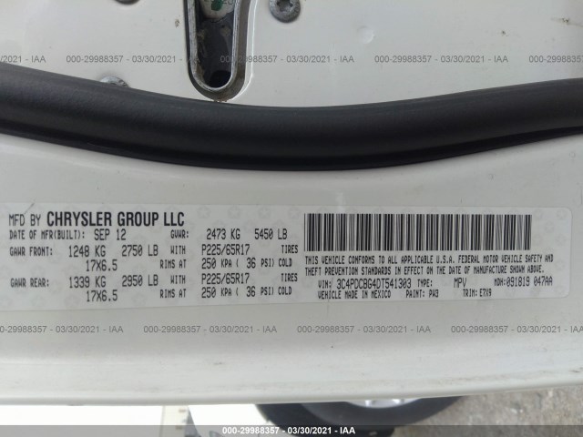 Photo 8 VIN: 3C4PDCBG4DT541303 - DODGE JOURNEY 