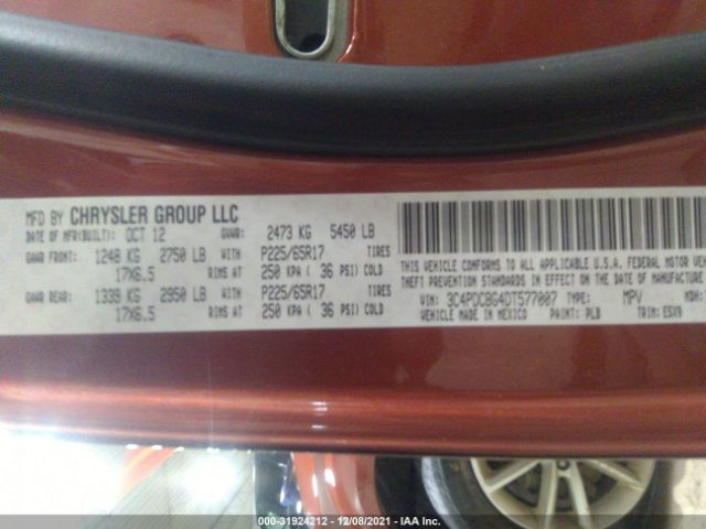 Photo 8 VIN: 3C4PDCBG4DT577007 - DODGE JOURNEY 