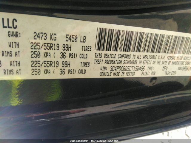 Photo 8 VIN: 3C4PDCBG5CT150496 - DODGE JOURNEY 