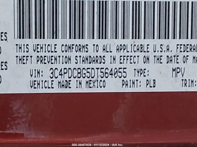 Photo 8 VIN: 3C4PDCBG5DT564055 - DODGE JOURNEY 