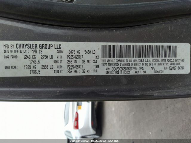 Photo 8 VIN: 3C4PDCBG5DT661725 - DODGE JOURNEY 