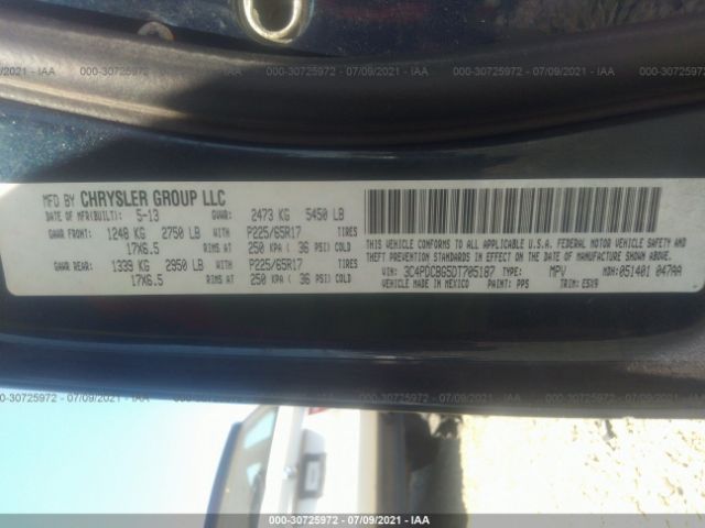 Photo 8 VIN: 3C4PDCBG5DT705187 - DODGE JOURNEY 