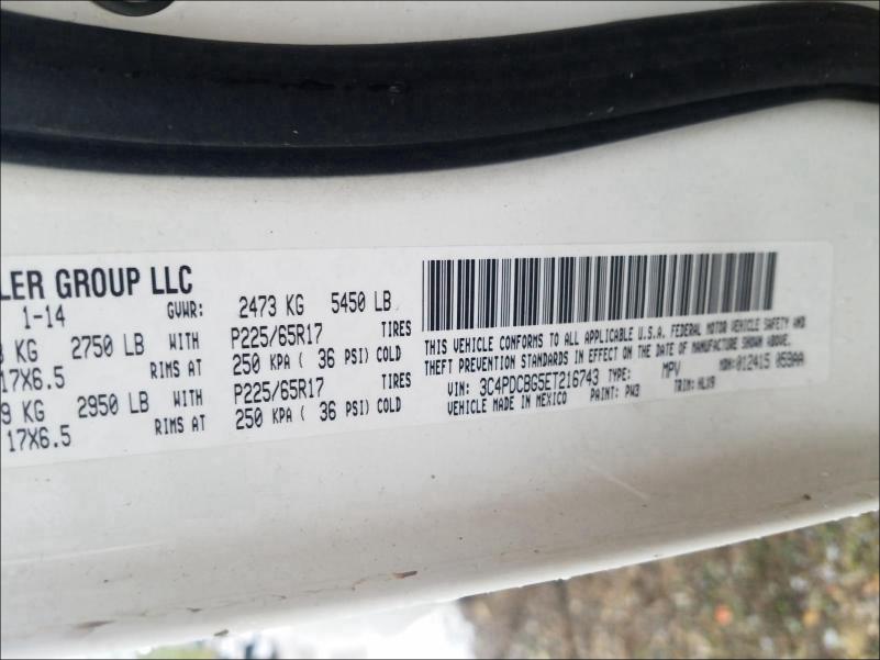 Photo 9 VIN: 3C4PDCBG5ET216743 - DODGE JOURNEY SX 