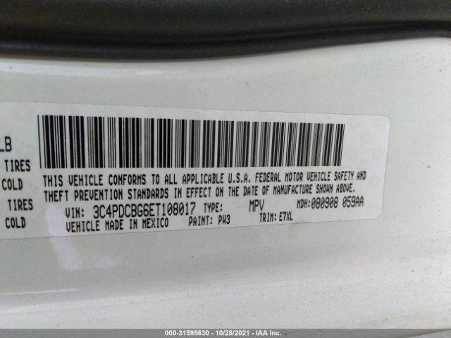 Photo 8 VIN: 3C4PDCBG6ET108017 - DODGE JOURNEY 