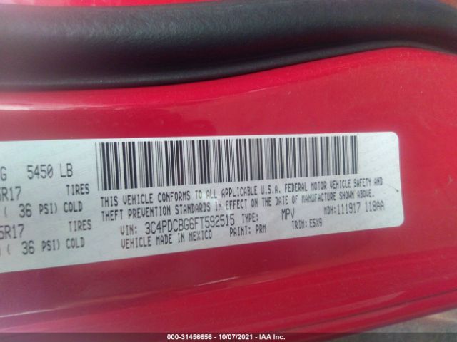 Photo 8 VIN: 3C4PDCBG6FT592515 - DODGE JOURNEY 