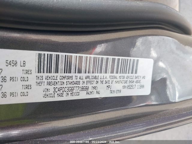 Photo 8 VIN: 3C4PDCBG6FT718680 - DODGE JOURNEY 