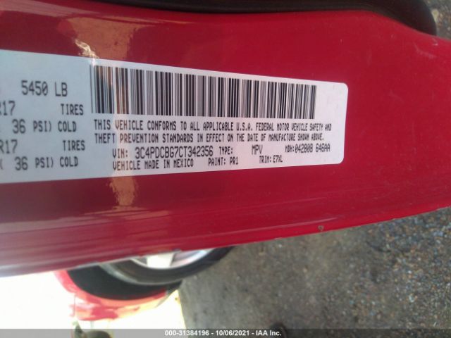 Photo 8 VIN: 3C4PDCBG7CT342356 - DODGE JOURNEY 