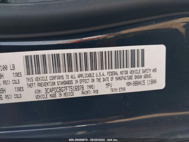 Photo 8 VIN: 3C4PDCBG7FT516978 - DODGE JOURNEY 