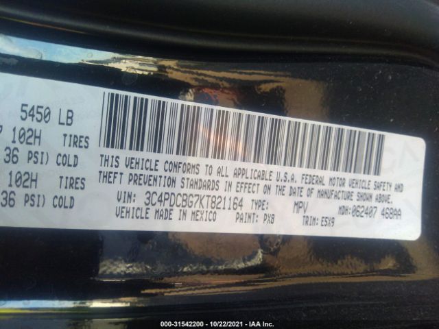 Photo 8 VIN: 3C4PDCBG7KT821164 - DODGE JOURNEY 