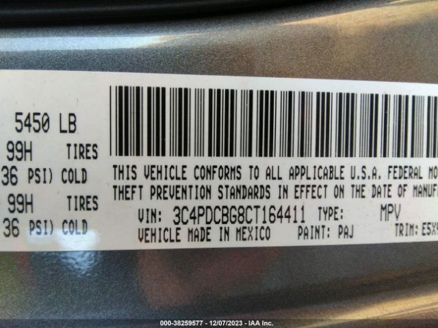 Photo 8 VIN: 3C4PDCBG8CT164411 - DODGE JOURNEY 