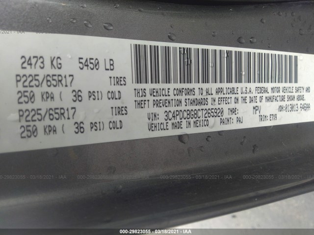 Photo 8 VIN: 3C4PDCBG8CT265920 - DODGE JOURNEY 