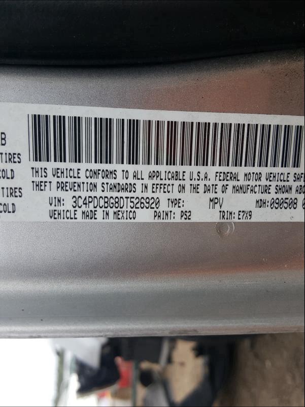 Photo 9 VIN: 3C4PDCBG8DT526920 - DODGE JOURNEY SX 