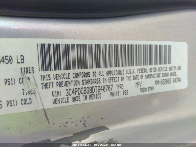 Photo 8 VIN: 3C4PDCBG8DT640707 - DODGE JOURNEY 