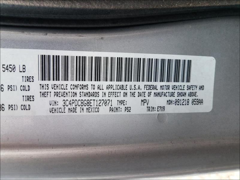 Photo 9 VIN: 3C4PDCBG8ET127071 - DODGE JOURNEY SX 