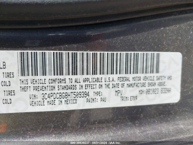 Photo 8 VIN: 3C4PDCBG8HT509394 - DODGE JOURNEY 