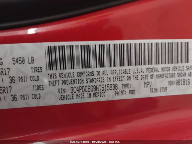 Photo 8 VIN: 3C4PDCBG8HT515938 - DODGE JOURNEY 