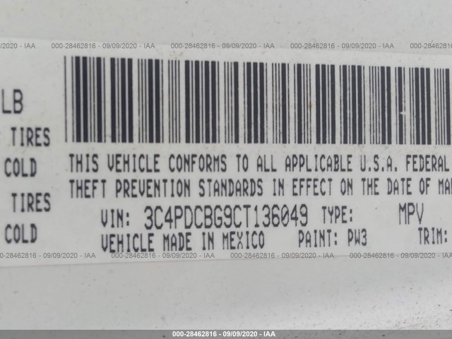 Photo 8 VIN: 3C4PDCBG9CT136049 - DODGE JOURNEY 