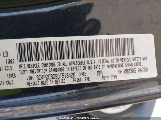 Photo 8 VIN: 3C4PDCBG9DT516428 - DODGE JOURNEY 