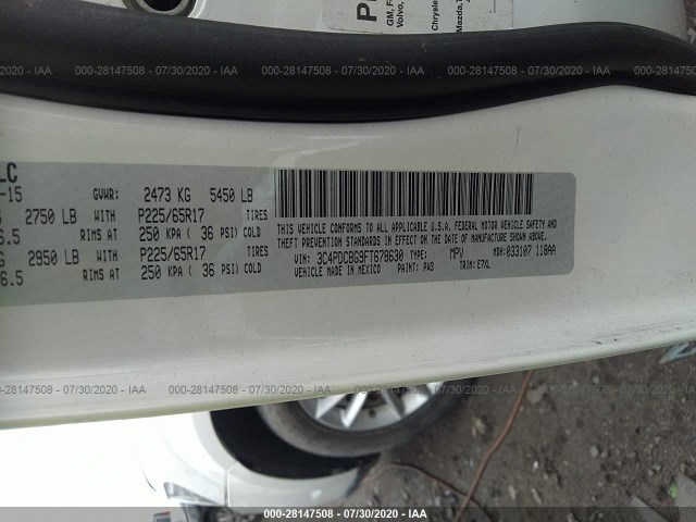 Photo 8 VIN: 3C4PDCBG9FT678630 - DODGE JOURNEY 