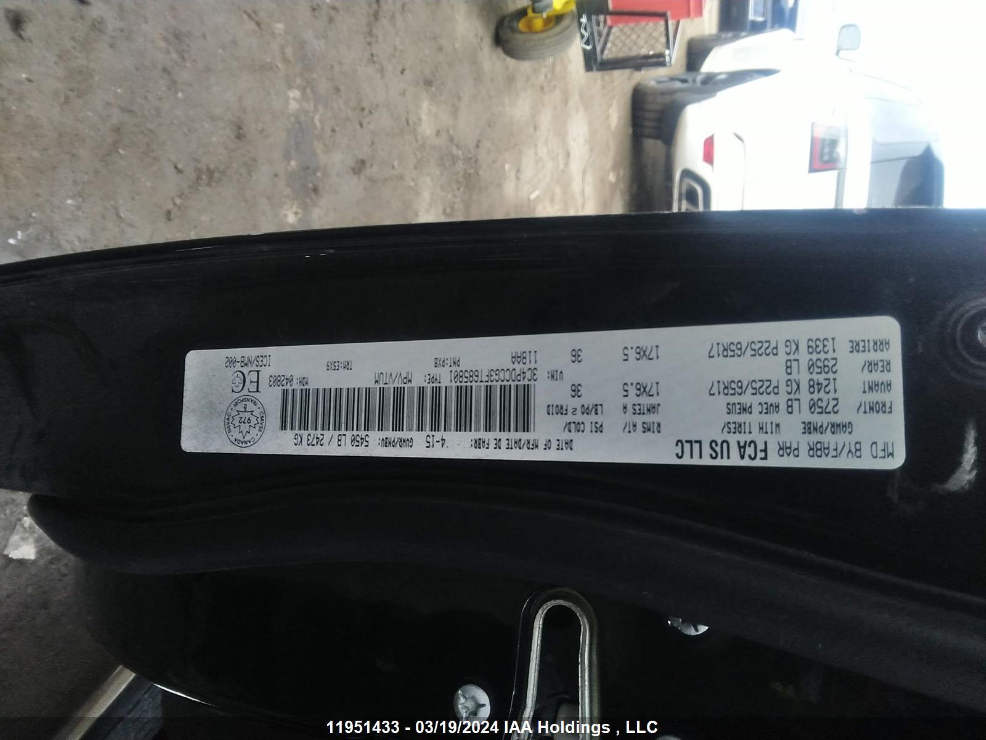 Photo 8 VIN: 3C4PDCCG3FT685801 - DODGE JOURNEY 