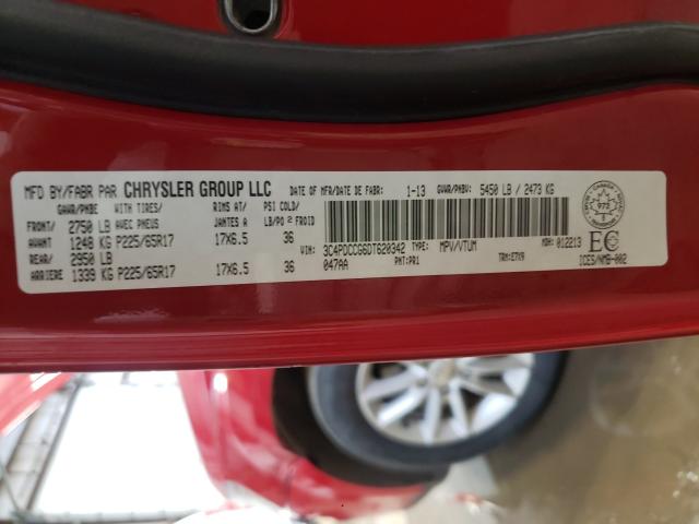 Photo 9 VIN: 3C4PDCCG6DT620342 - DODGE JOURNEY SX 