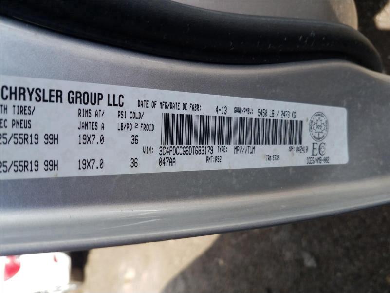 Photo 9 VIN: 3C4PDCCG6DT683179 - DODGE JOURNEY SX 