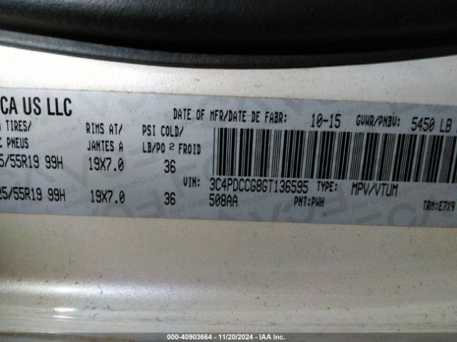 Photo 8 VIN: 3C4PDCCG8GT136595 - DODGE JOURNEY 