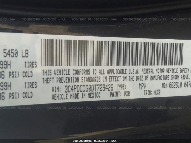 Photo 8 VIN: 3C4PDCDG0DT729426 - DODGE JOURNEY 