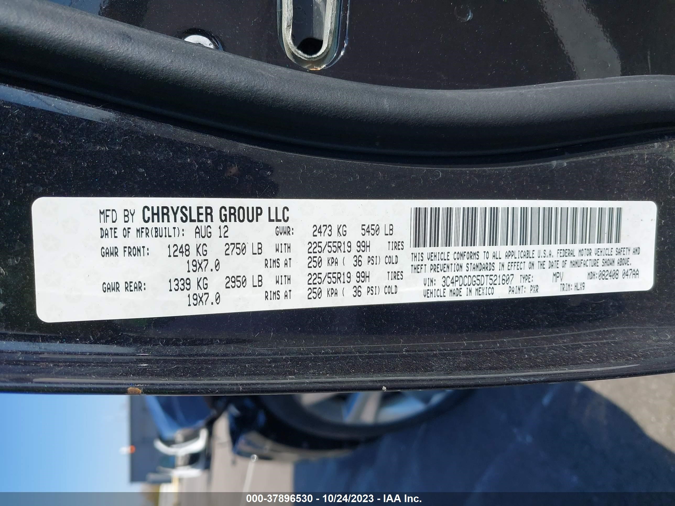 Photo 8 VIN: 3C4PDCDG5DT521607 - DODGE JOURNEY 