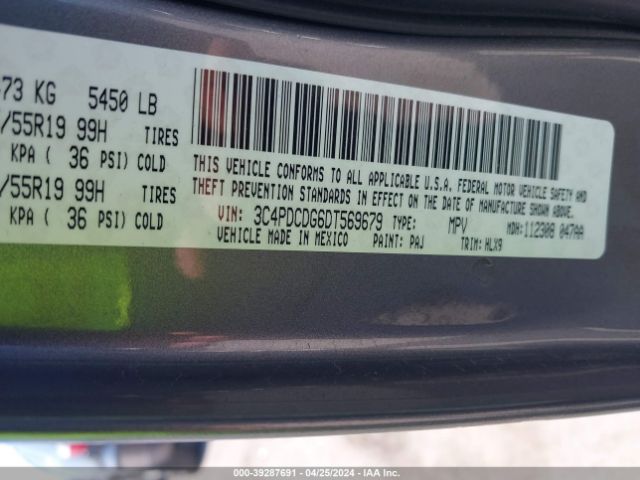 Photo 8 VIN: 3C4PDCDG6DT569679 - DODGE JOURNEY 