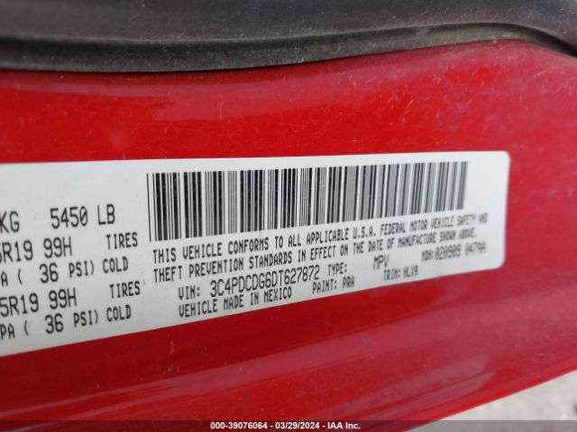 Photo 8 VIN: 3C4PDCDG6DT627872 - DODGE JOURNEY 