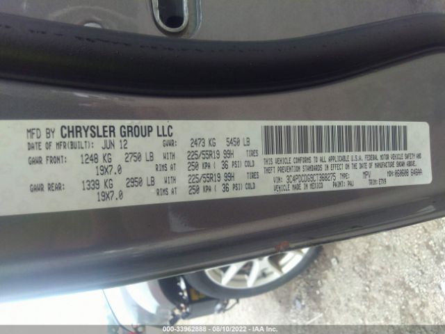 Photo 8 VIN: 3C4PDCDG9CT368275 - DODGE JOURNEY 