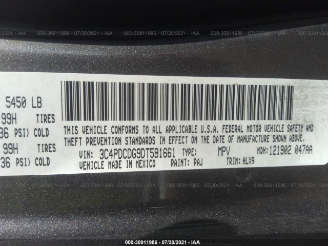 Photo 8 VIN: 3C4PDCDG9DT591661 - DODGE JOURNEY 