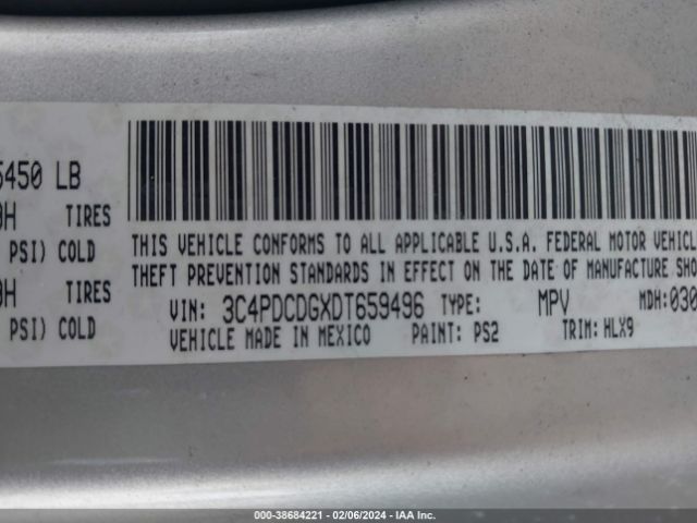 Photo 8 VIN: 3C4PDCDGXDT659496 - DODGE JOURNEY 