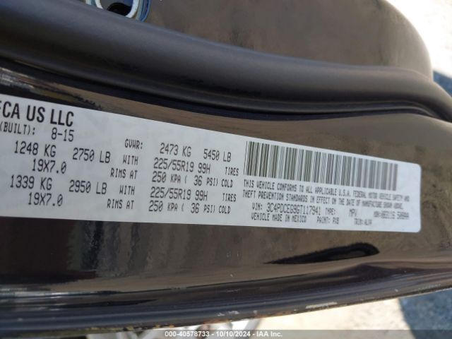 Photo 8 VIN: 3C4PDCEG9GT117941 - DODGE JOURNEY 