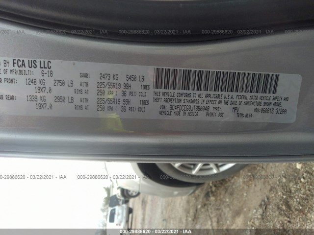 Photo 8 VIN: 3C4PDCEG9JT380048 - DODGE JOURNEY 