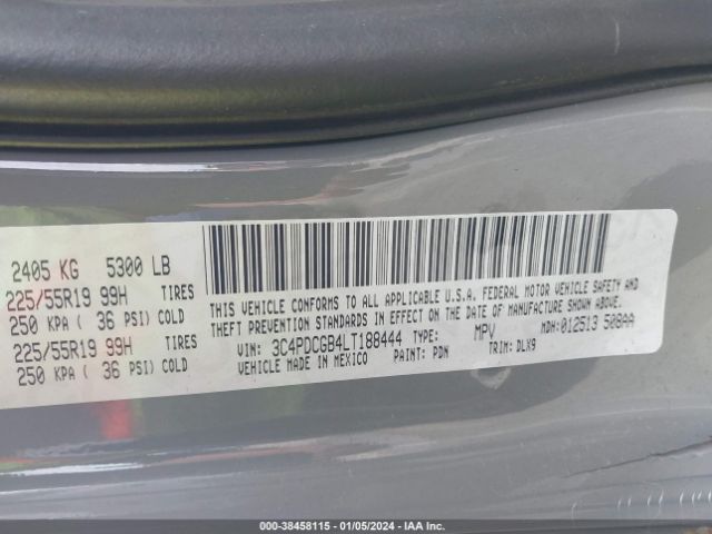 Photo 8 VIN: 3C4PDCGB4LT188444 - DODGE JOURNEY 