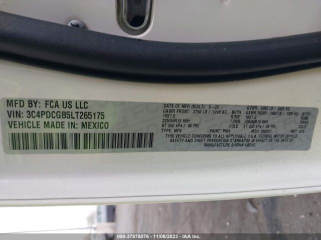 Photo 8 VIN: 3C4PDCGB5LT265175 - DODGE JOURNEY 