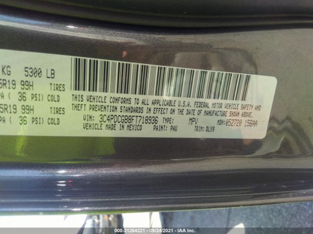 Photo 8 VIN: 3C4PDCGB8FT718936 - DODGE JOURNEY 