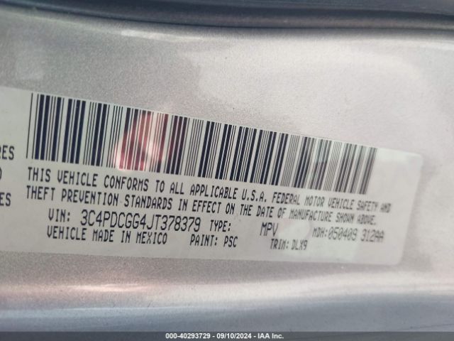 Photo 8 VIN: 3C4PDCGG4JT378379 - DODGE JOURNEY 