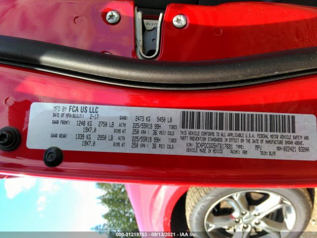 Photo 8 VIN: 3C4PDCGG5HT617691 - DODGE JOURNEY 