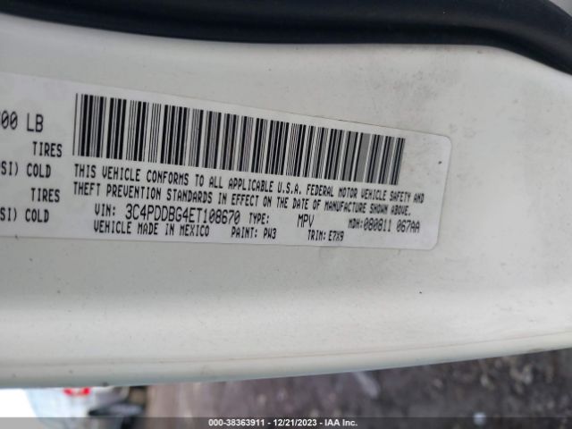 Photo 8 VIN: 3C4PDDBG4ET108670 - DODGE JOURNEY 