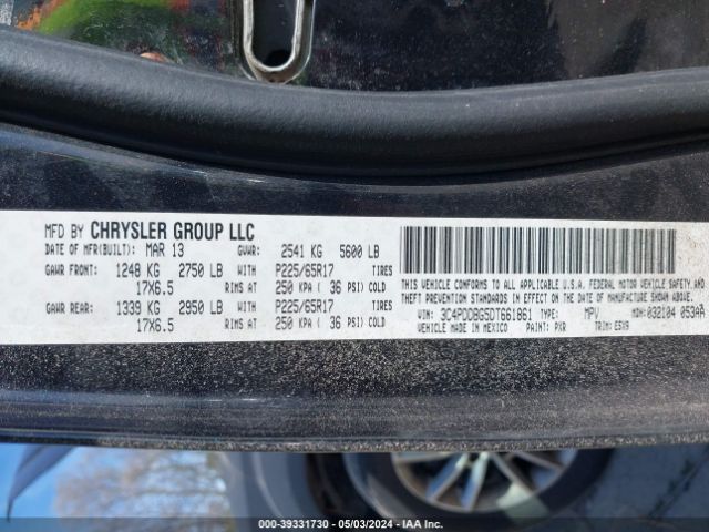 Photo 8 VIN: 3C4PDDBG5DT661861 - DODGE JOURNEY 