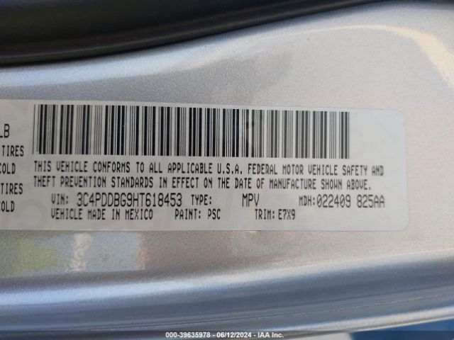 Photo 8 VIN: 3C4PDDBG9HT618453 - DODGE JOURNEY 