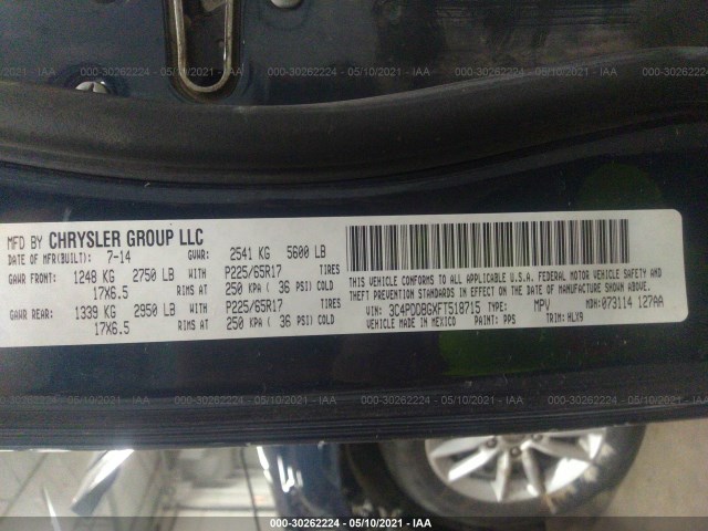 Photo 8 VIN: 3C4PDDBGXFT518715 - DODGE JOURNEY 