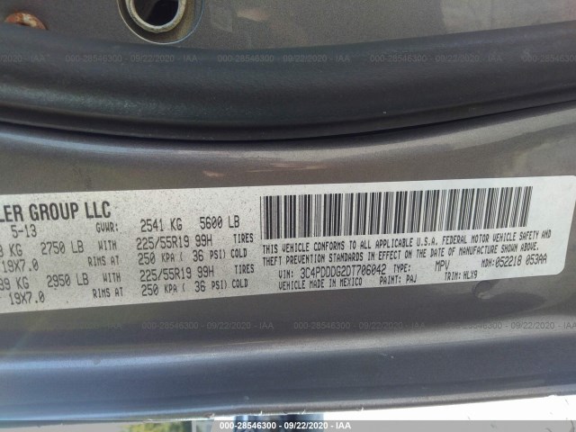 Photo 8 VIN: 3C4PDDDG2DT706042 - DODGE JOURNEY 