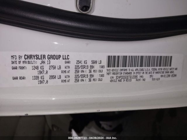 Photo 8 VIN: 3C4PDDDG3DT612395 - DODGE JOURNEY 