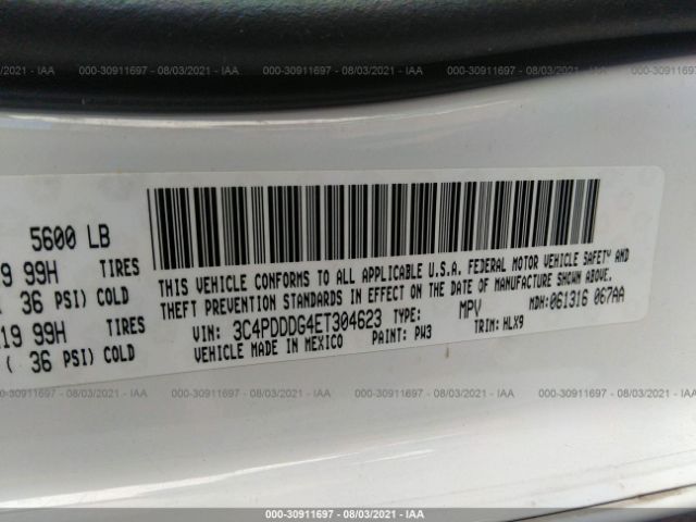 Photo 8 VIN: 3C4PDDDG4ET304623 - DODGE JOURNEY 