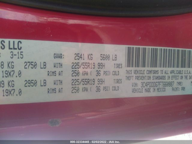 Photo 8 VIN: 3C4PDDDG7FT660887 - DODGE JOURNEY 